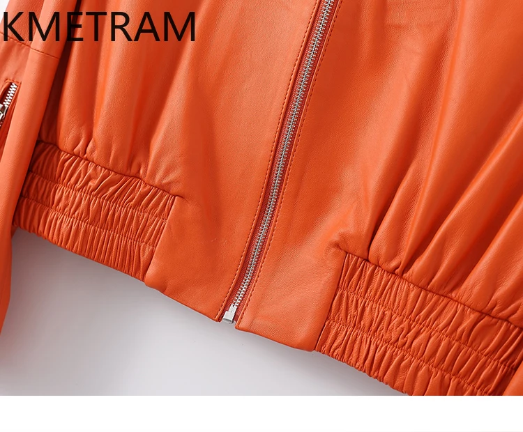 100% couche supérieure vestes en peau de mouton femme décontracté court motard veste en cuir véritable 2025 nouveau dans les vêtements d'extérieur automne femmes vêtements kolات