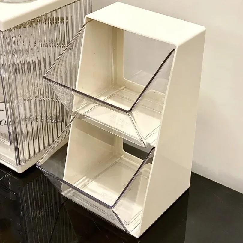 1pcs Transparent Tea Bag Organizer Storage Box Coffee Capsule Snack Display Shelf Pantry/Kitchen Countertop Storage Box