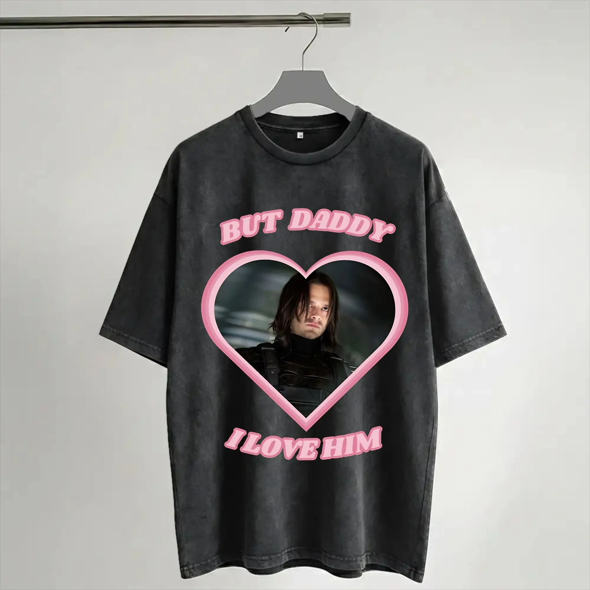 Harajuku Washed Shirts Soldier Bucky Barnes  Apparel Fashion T Shirt Oversize  Streetwear Short Sleeve Summer Tee Shirt