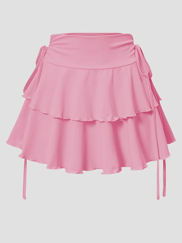 New Solid Color Skirt Women Summer Fashion Outdoor Versatile High Waist Slim Fit Elastic Waist Short Skirt Goods In Stock, image 10