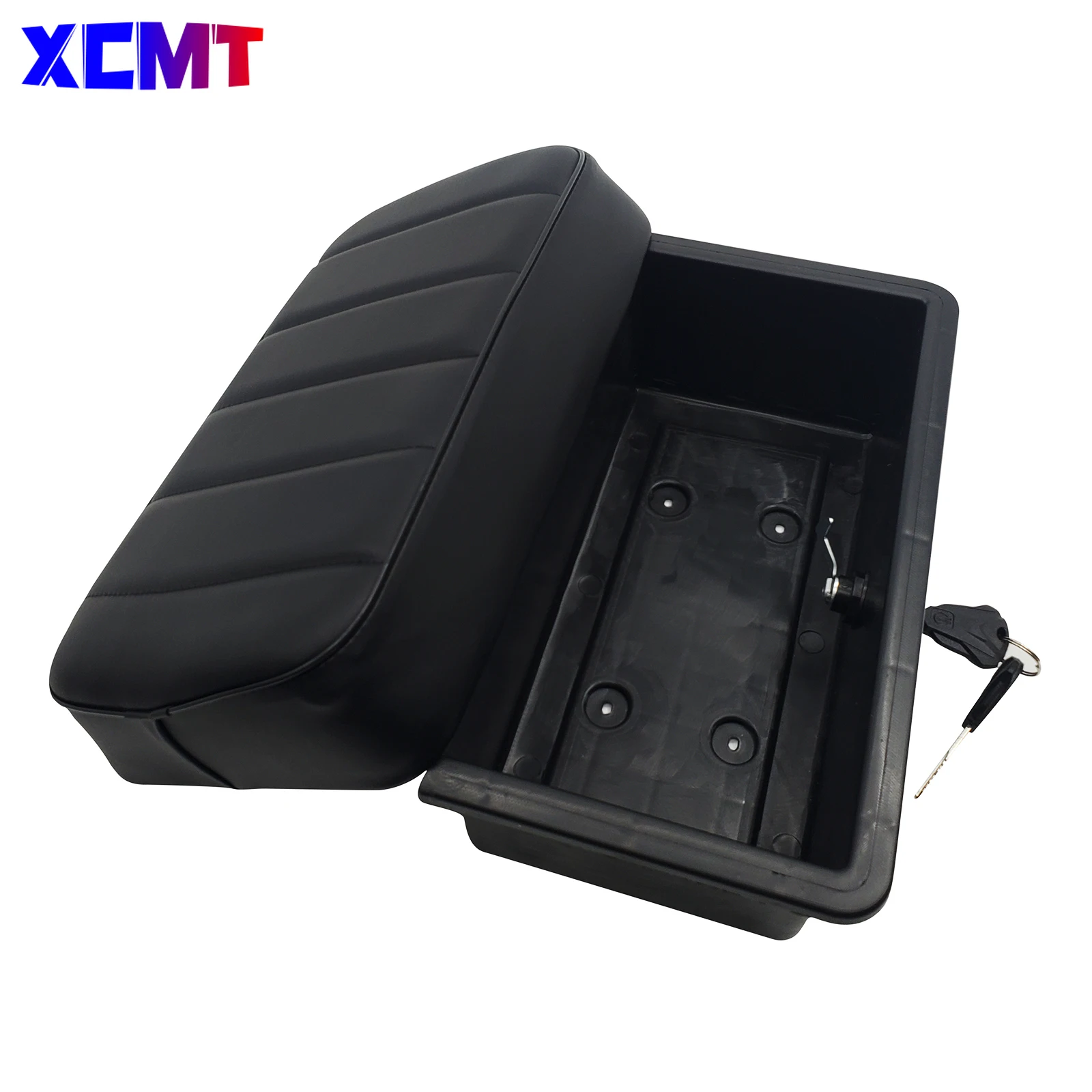 Electric Scooter Rear Seat Storage Box Large Capacity Trunk With Lock Cushion For Big Harley Scooter Citycoco Scooter Universal