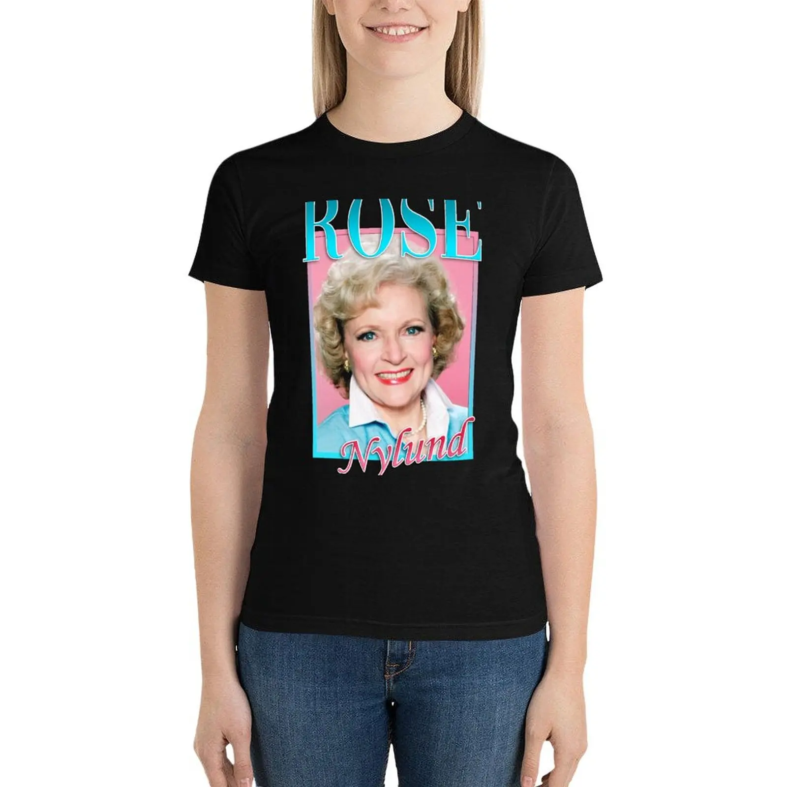 Rose Nylund T-Shirt kawaii clothes funny t shirts for Women loose fit