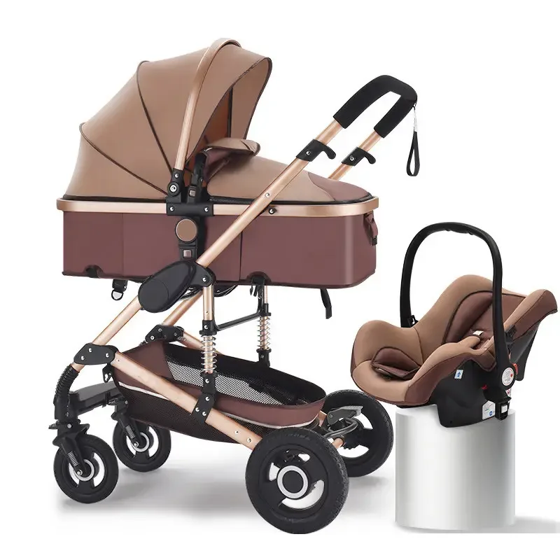 

Wholesale multifunctional new born infant pram luxury outdoor travel foldable baby stroller with car seat for 0-3 years baby