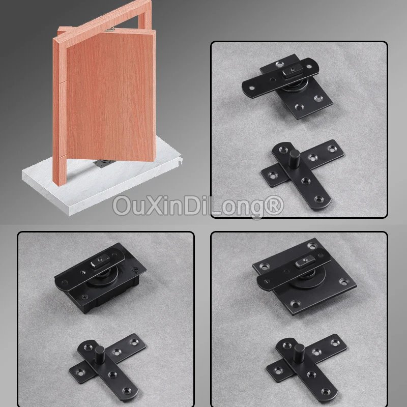 

HOT 1Set Stainless Steel Heavy Door Pivot Hinges 360 Degree Rotation Invisible Hidden Insert Door Hinges Install Up and Down