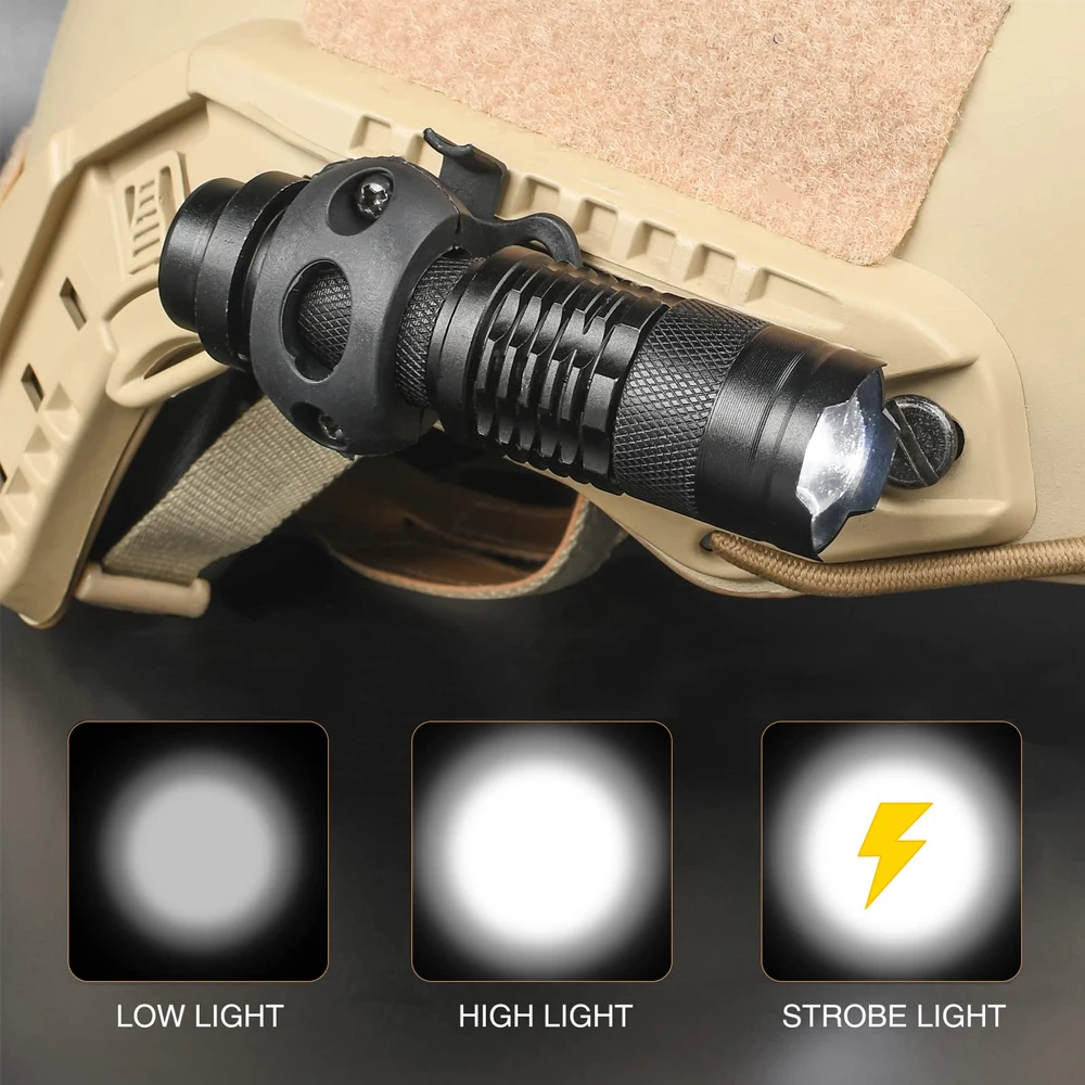 Tactical Fast Helmet Light Tactical Flashlight Survival Safety Lamp Airsoft Strobe Constant Moment Helmet Lamp Hunting Camping