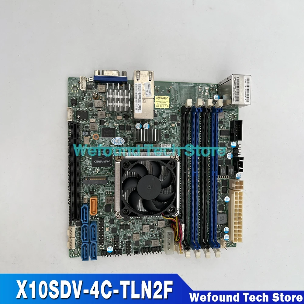 Server Motherboard ITX XEON D1521 NAS  X10SDV-4C-TLN2F