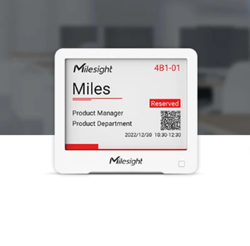 Milesight DS3604 IoT E-ink Display Open API and LoRaWAN Button Enable Various Applications