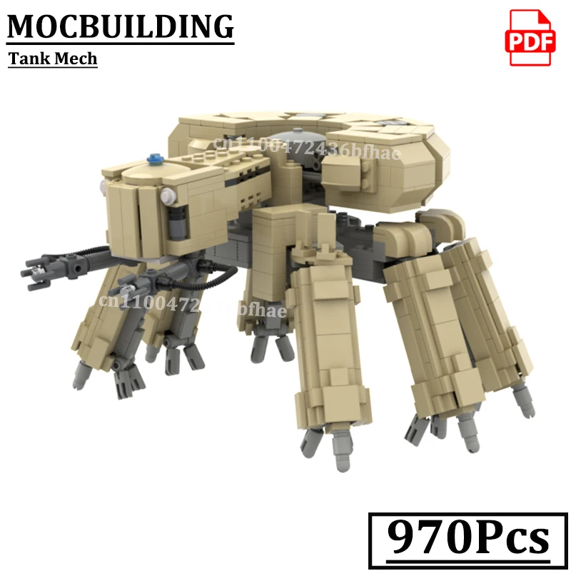 Ghost-in-the-Shelled Tank Mech Model MOCBUILDING Kenbishi-Standard Light Weight Tank Construction Technology Blocks Toys Gift