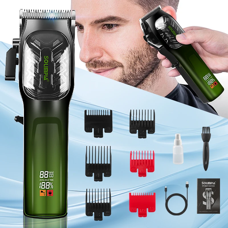 New Design Metal Beard Trimmer Professional Cordless Hair Trimmer Men's Barber Clippers For Oil Head And Other Hairstyles