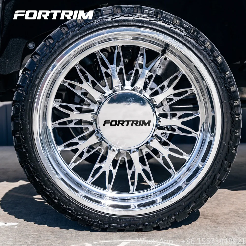 Polished Deep Dish Wheel Chrome Forged Alloy Wheel for Truck Wheel 6x139.7 8x180 8x165.1 8x170 8x200 22x12 24x14 26x16