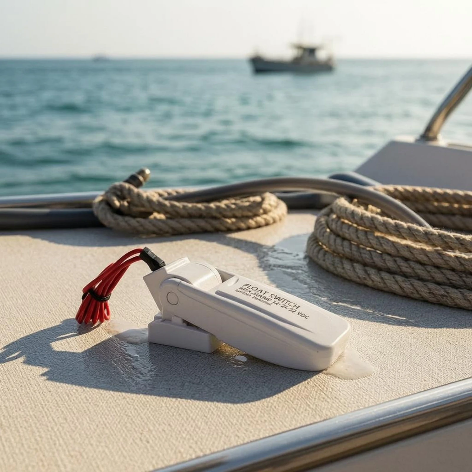 

Automatic Bilge Pump Switch Ignition Protected Marine Buoyant Switch Boat Equipment Plastic Housing 20 Amp