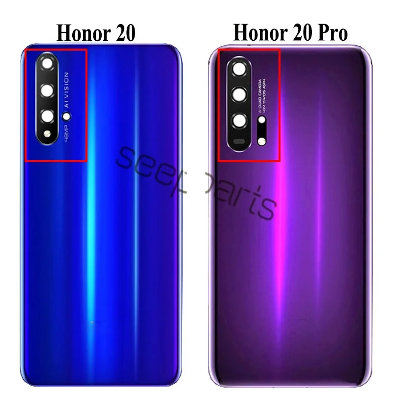 New Cover For Huawei Honor 20 Pro Battery Cover Door Back Housing Rear Case For Honor 20 Battery Cover Door With Lens Replacemen