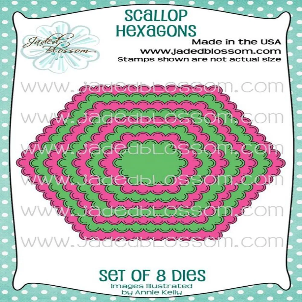 

Gnome Dies Collection Scallop Hexagons Metal Cutting Dies DIY Scrapbook Embossed Handcraft Paper Card Craft Template Decoration