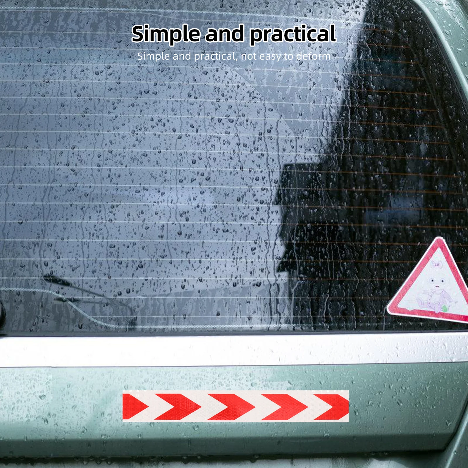 1 rollo de cinta de advertencia reflectante de Color brillante, tira de seguridad impermeable, adhesivo con patrón de prisma Hexagonal para carreteras de vehículos