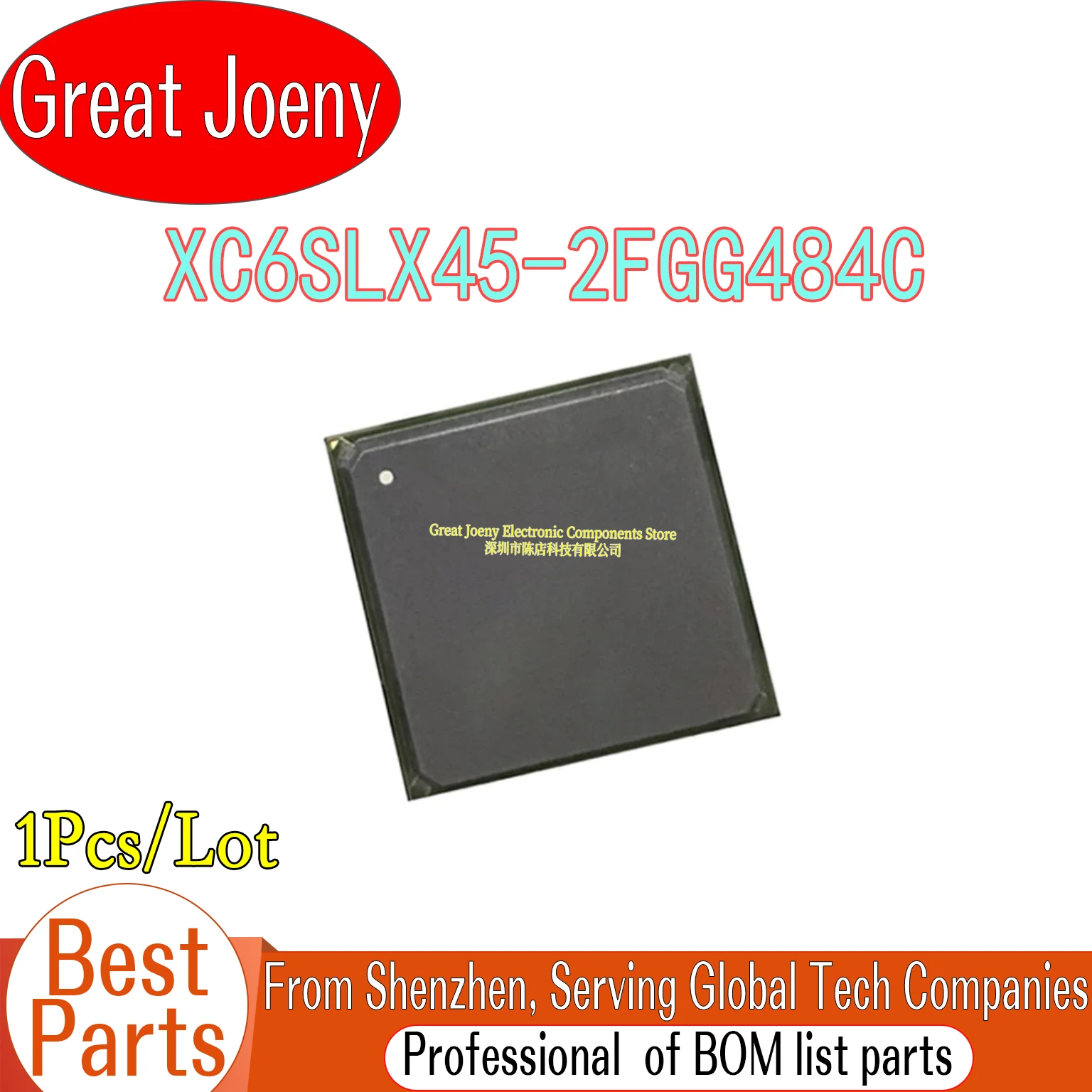 100% Brand New Original XC6SLX45 XC6SLX45-2FGG484C XC6SLX45-2FGG484 XC6SLX45-FGG484 IC Chipset FBGA-484