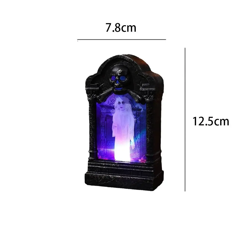 Durable Creative Luminous Tombstone Night Light Scary Retro Skull Lamp Three-dimensional Colorful LED Nightlight Bar