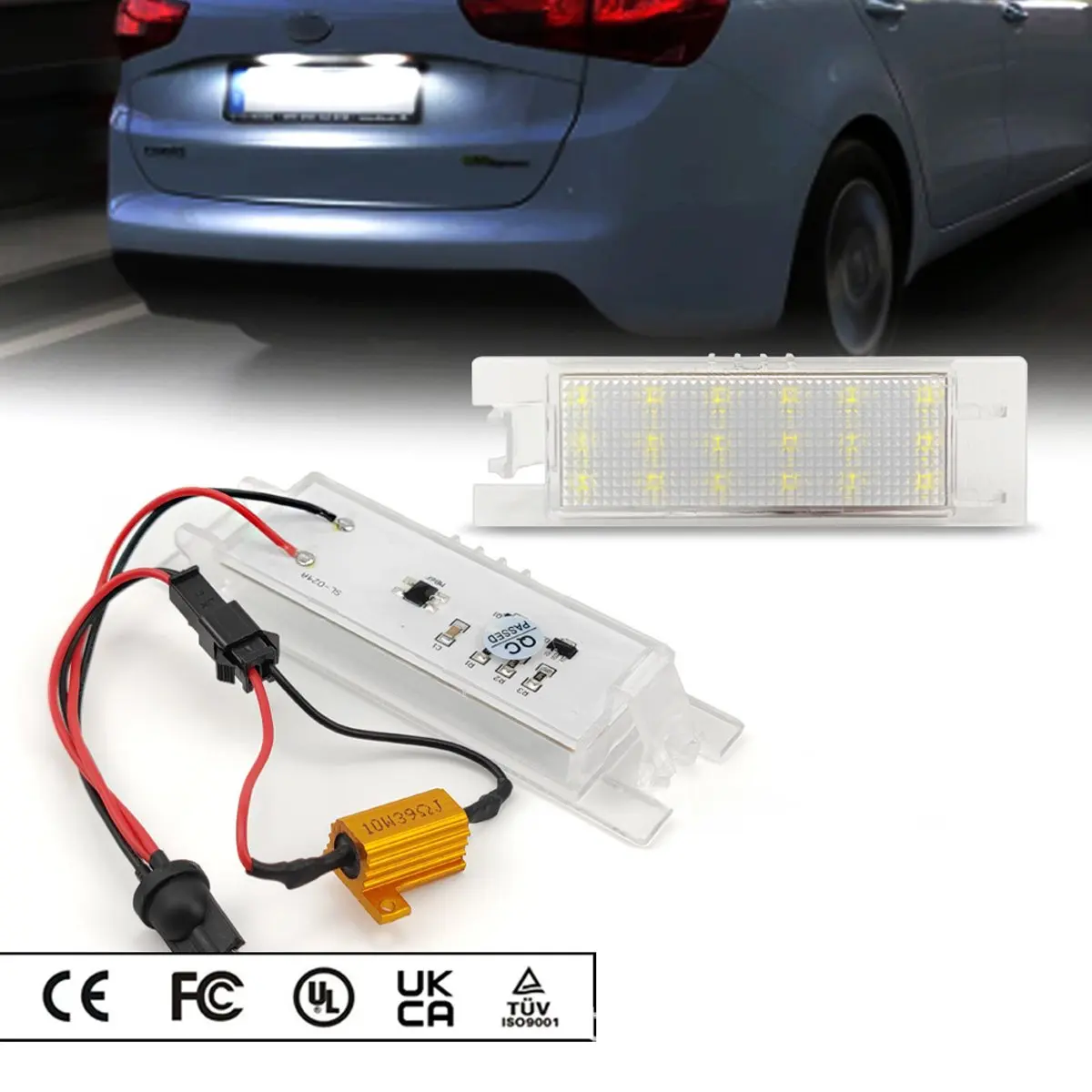 

2 шт. светодиодные лампы для подсветки номерного знака Canbus для Opel Zafira B, Astra H, Insignia, Corsa D 9164143, 6223506, 6223508