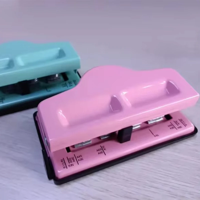 Mushroom Hole with Ruler Punch 4 Hole Metal Loose-leaf Paper DIY Punch Machine