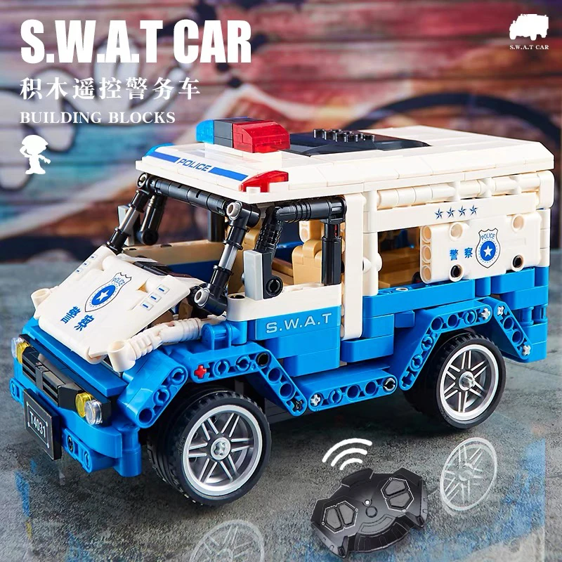 Technical SWAT Sport Car Bricks City Fire Truck Ambulance Remote Control Car Vehicle Building Blocks Sets Toy For Children Gift