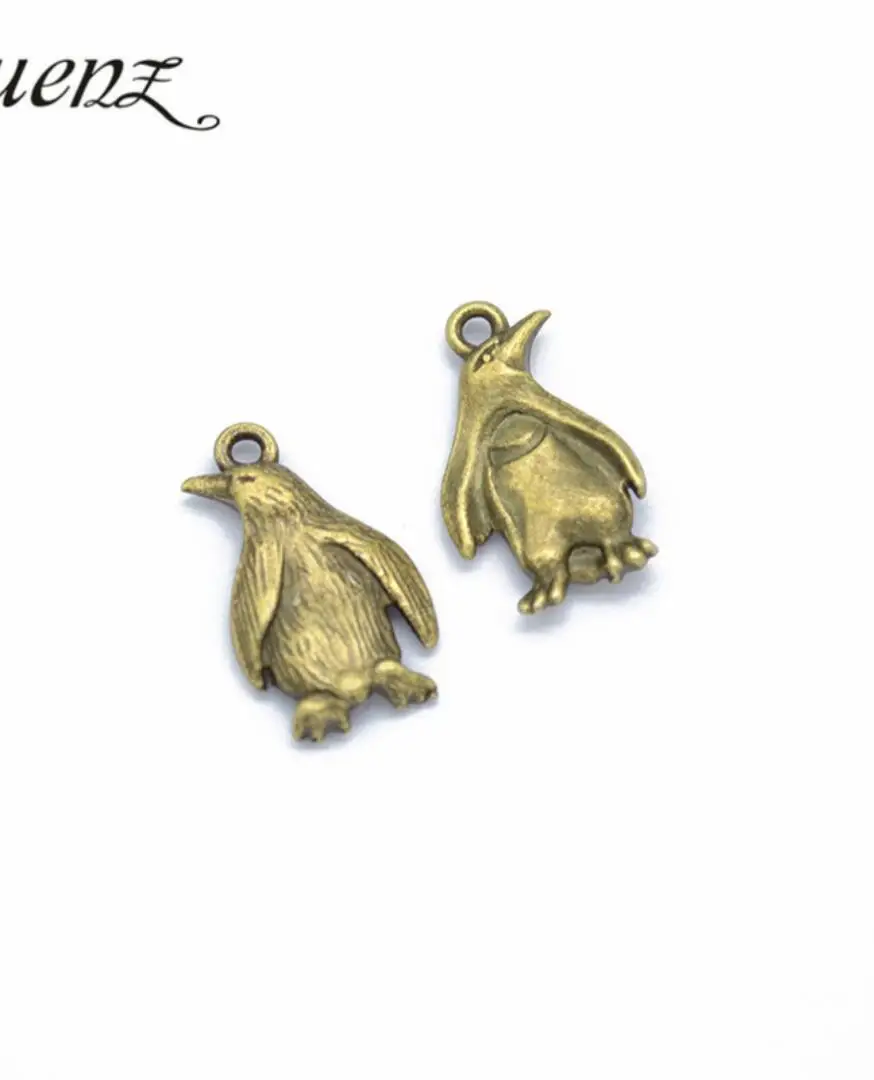 70pcs Charms Animal Penguin 20x12mm Tibetan Silver Color Pendants Antique Jewelry Making DIY Handmade Craft F0343
