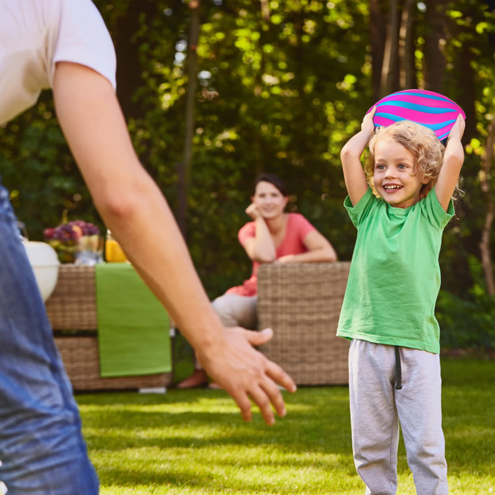 Pelota de entrenamiento de rugby, juguetes al aire libre, exprimidor de fútbol, rosa, Pu, Tornado en forma para niños