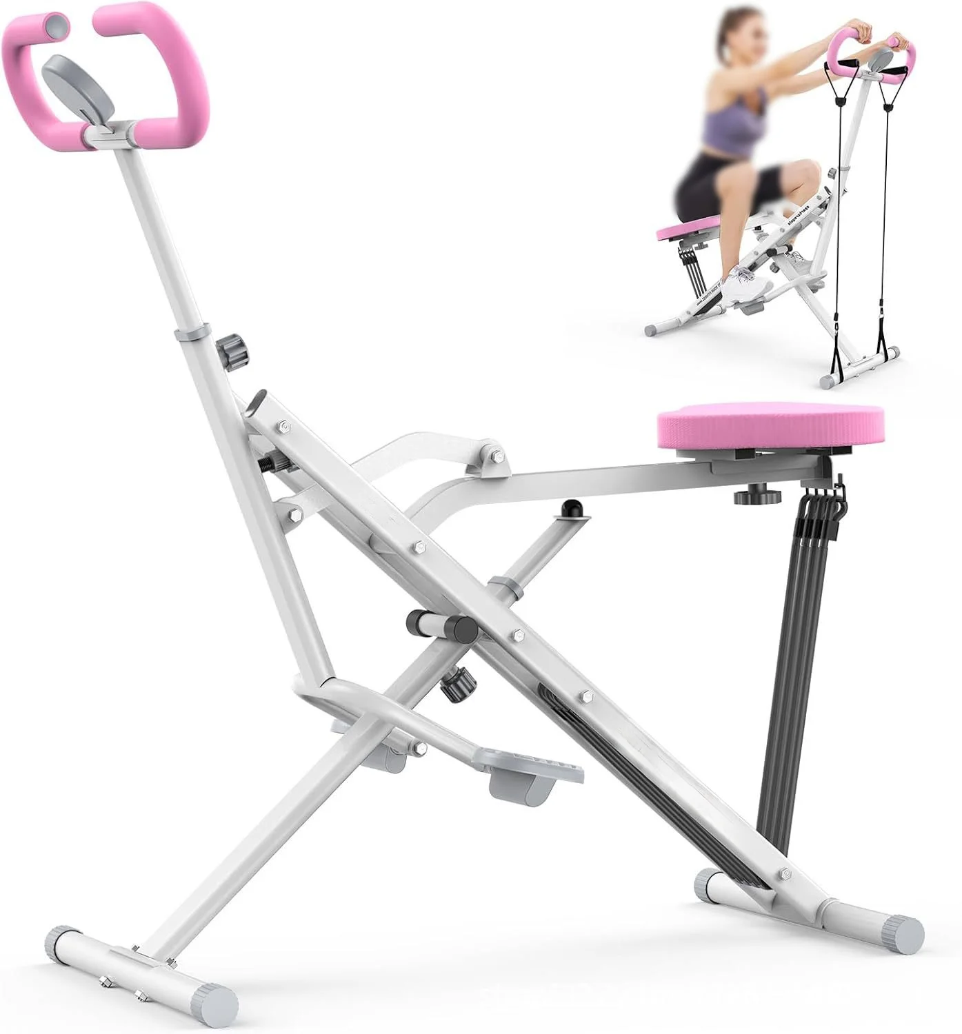 

Multifunctional Squat Machine Indoor Sports Rowing Machine Sports Bike Single Fitness Bike Horse Riding Machine Unisex