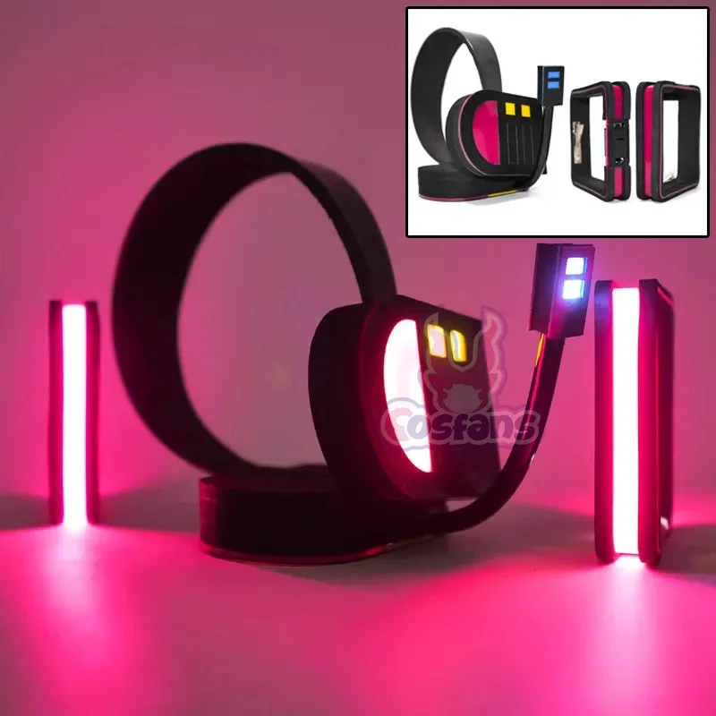 DY20Anime Miku Led Light Kaito Megurine 코스프레 소품 헤드 기어 헤드폰 이어폰 모델 액세서리 헤어 밴드 Miku Luminous Headset