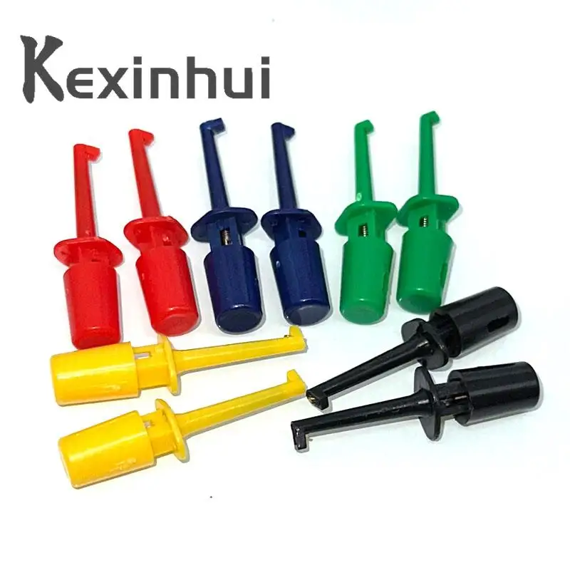 10 шт Мини один тест крюк клип тест зонд для электронного теста IC захват маленький размер круглый крокодил Клип крюк Тест Зажим