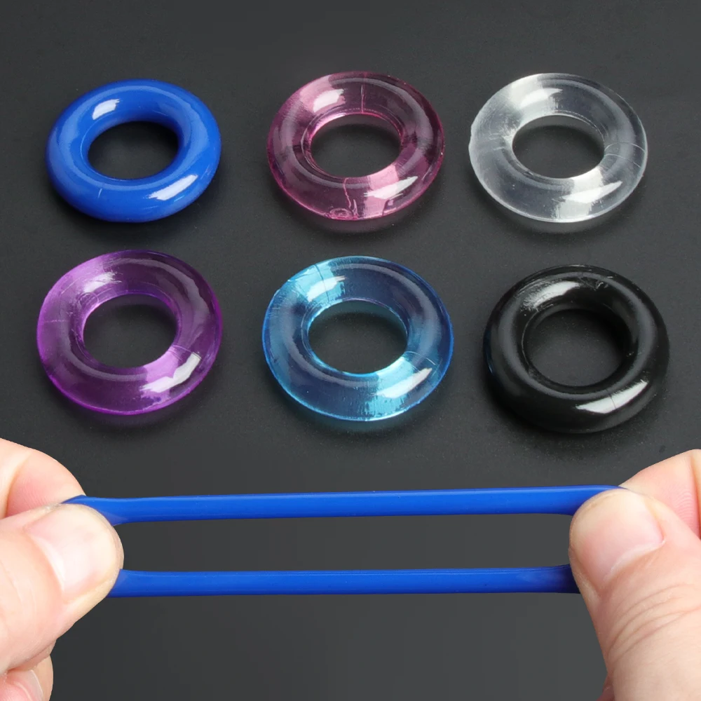 6 Pcs Cock Ring For Men Delay Ejaculation Silicone Penis Ring Set Adult Product Male Rings Lasting Erection For Couple Sex Toys