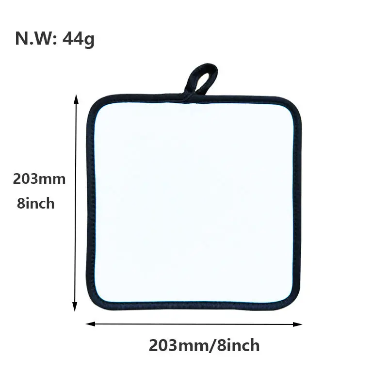 10pcs/Lot Neoprene Hot Pad Sublimation Blanks Hot Pad Heat Insulated Pad for Heat Press in Kitchen