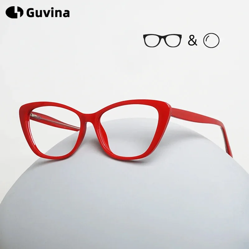 

Guvina New Fashion Eyewear Anti Blue Computer Reading Glasses For Women Optical Eyeglasses Frames