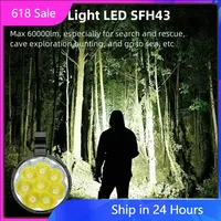Haikelite HK08 Powerful Flashlight 60000LM Lantern 1340m Range Type-C USB Charging Torch 18650 High Power Led Flashlights