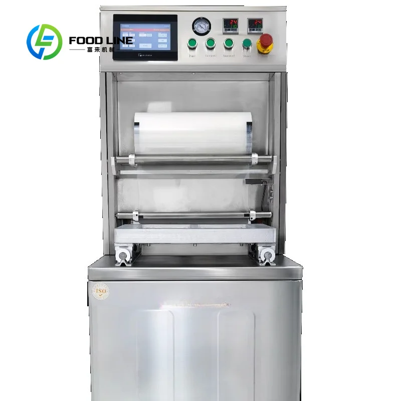 customized industrial vacuum skin packer machine touch control panel for meat seafood prepared food products