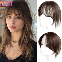 LM Synthetic 3D Air Bangs Hair Clip-In Bangs Extension Fake Fringe Natural False Bang Topper Hairpiece Invisible Clourse Bang