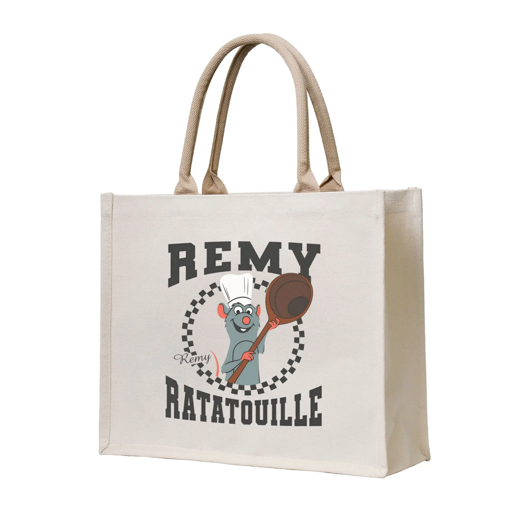 

Забавные мультяшные сумки-шопперы с Реми из «Рататуя», портативные сумки для покупок, сумки через плечо для продуктов