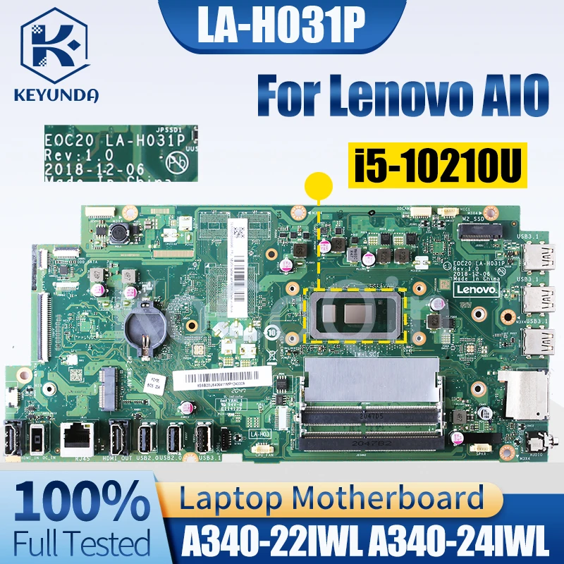 For Lenovo AIO A340-22IWL A340-24IWL Mainboard LA-H031P 5B20U54062 5B20U53942 i3 i5 8/10th All-in-one Motherboard