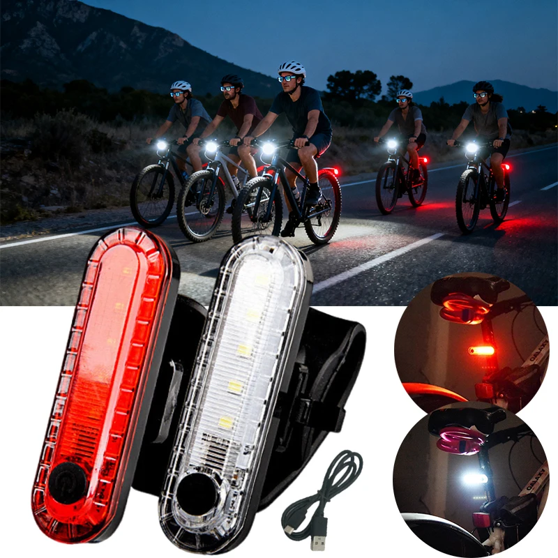

Rear Bike Tail Light Rear Flashing Light Ultra Bright Bicycle Taillights Rechargeable Night Riding Cycling Safety Warning Lights