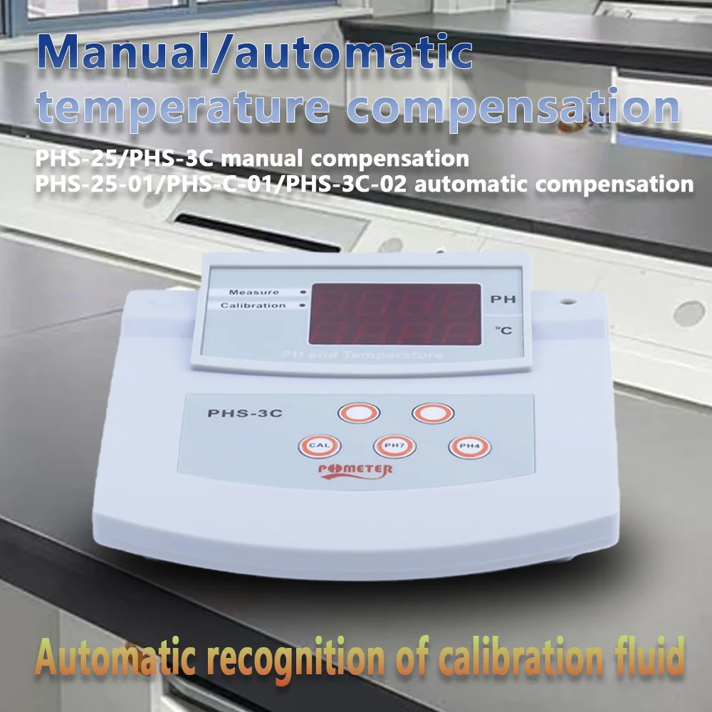 

PHS-3C Multi-parameter PH Meter Automatic Calibration Acidity Meter Bench PH Temperature Tester Water Quality Electrode Analyzer