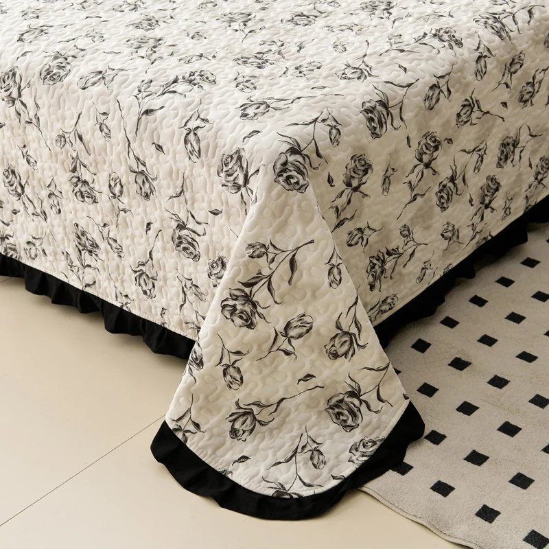 Bonenjoy 3pcs set Printed Bedspread and Pillowcase Quilted Bed Cover Soft Thicken Bed Linen Home Mattress Protector 침대커버
