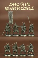 2024 New Arrived Japanese Shogunate Samurai Soldier Sculpture Copper Miniature for Men Birthday Gifts Figurines Ornament