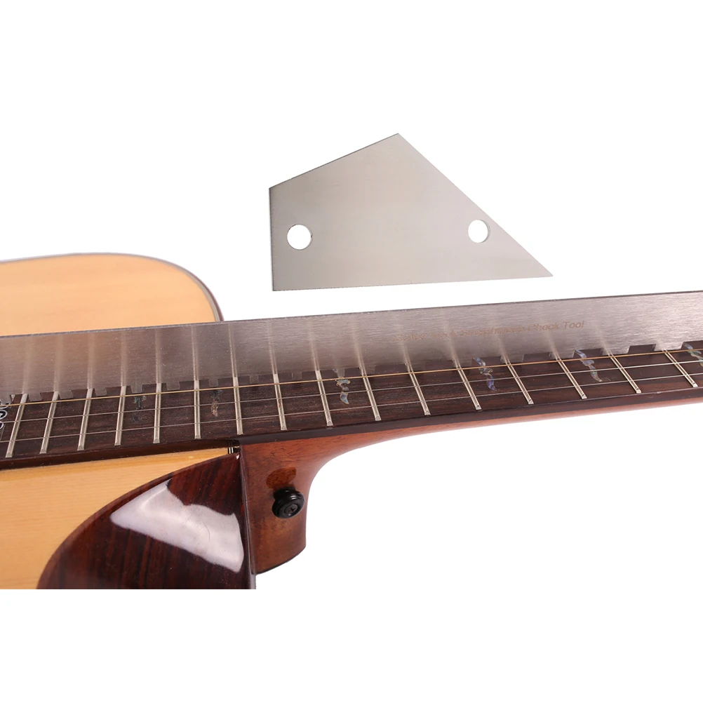 

2 Pcs Guitar Neck Ruler Fret Rocker Level Luthier Tool Bass Notched Straight Leveling