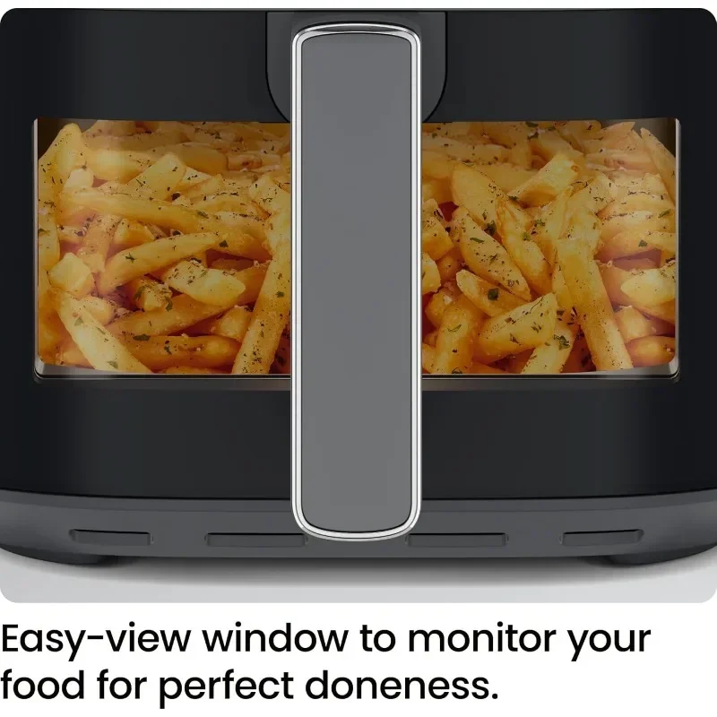 Chefman-freidora de aire para comidas rápidas y fáciles, cuenta con tecnología Hi-Fry para Extra crujiente, ventana de visión fácil, controles táctiles