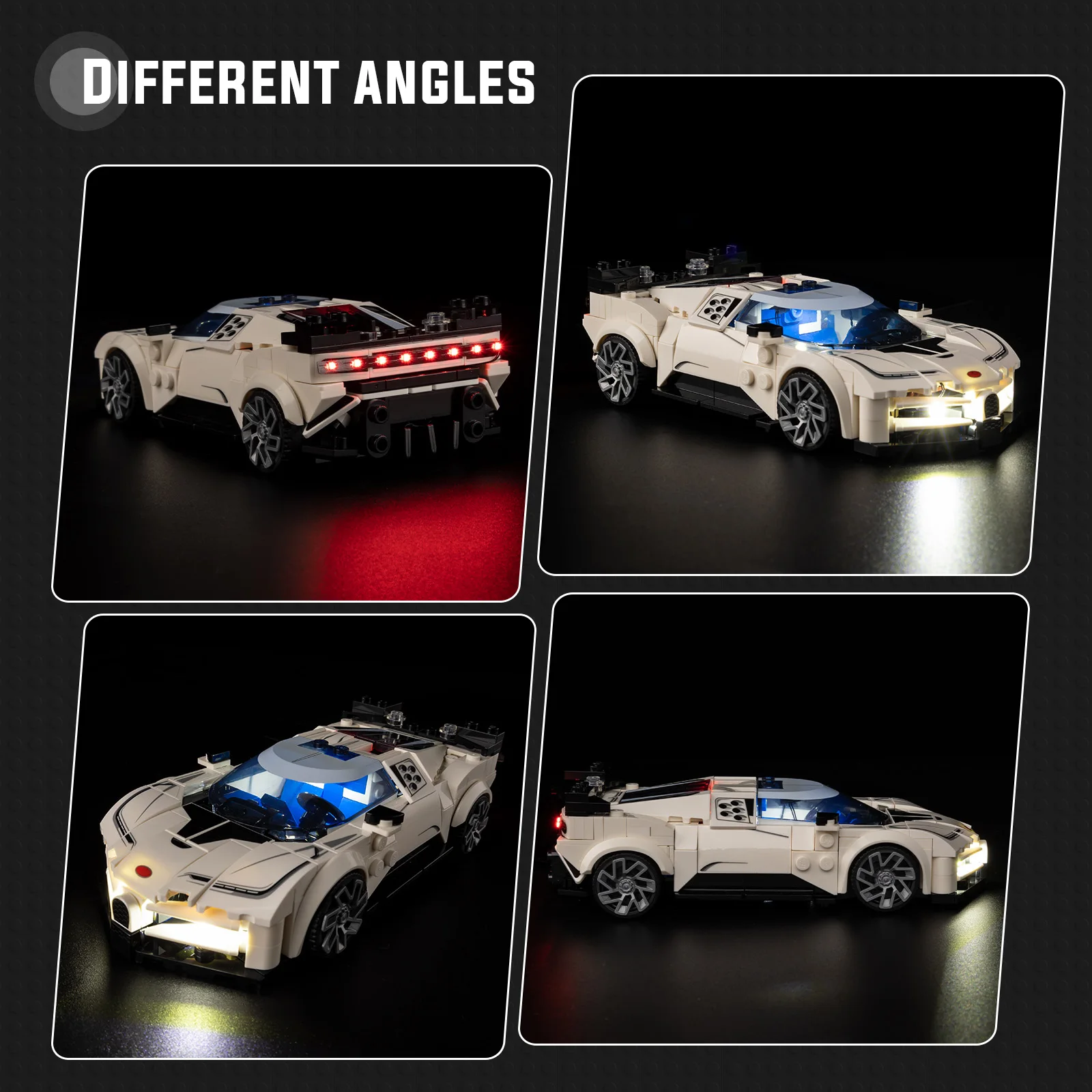 Kyglaring LED Light Kit Suitable for Lego Bugatti Centodieci Hyper Sports Car 77240 Building Blocks