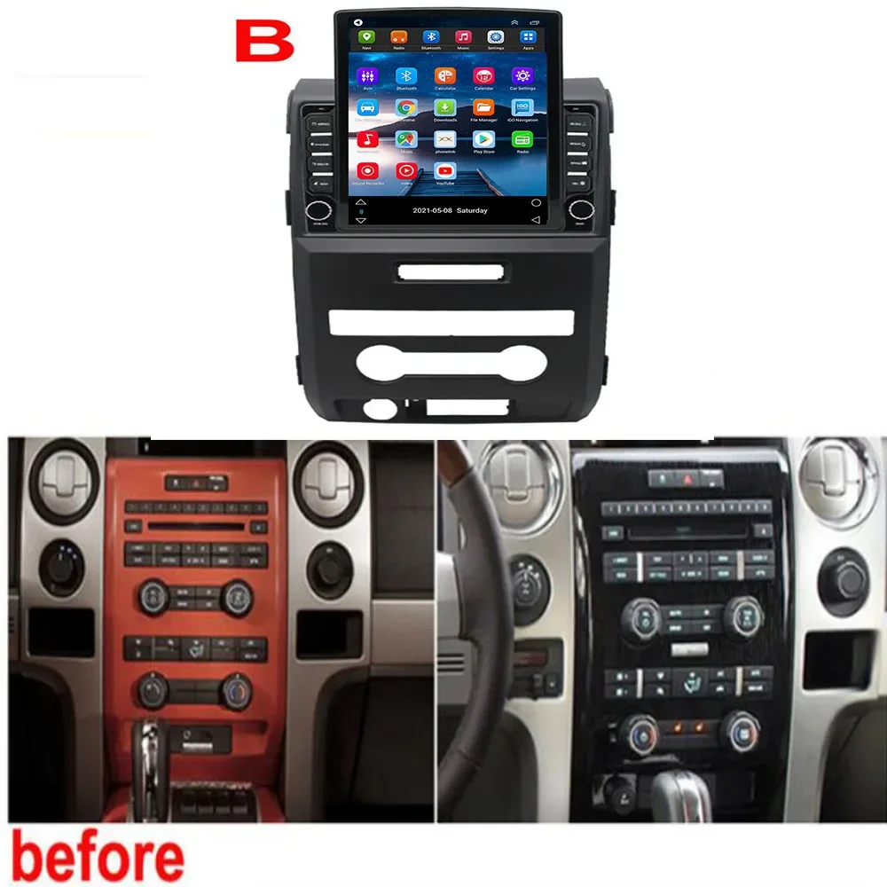 

9,7 "Android 14 для Ford F150 F-150 F 150 P415 Raptor 2008-2012 2013 2014 Тип Tesla Мультимедийная стереосистема Автомобильная навигация GPS Радио