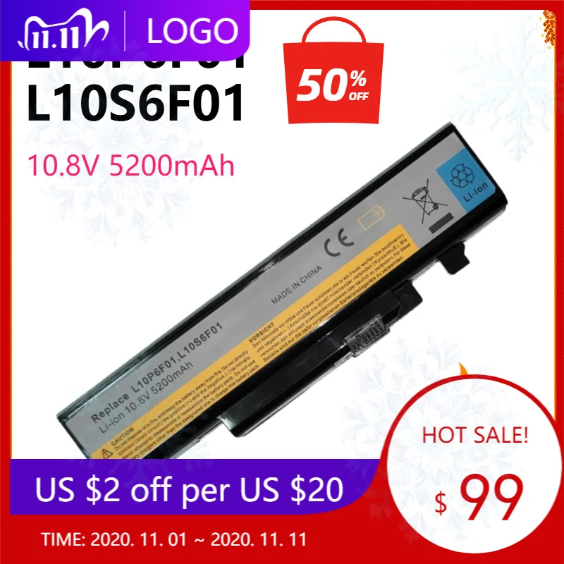 SWZY 5200mAh Laptop Battery for Lenovo IdeaPad Y470 Y570A Y470A Y471 Y570 57Y6625 57Y6626 L10P6F01 L10C6F01 L10S6F01 Bateria
