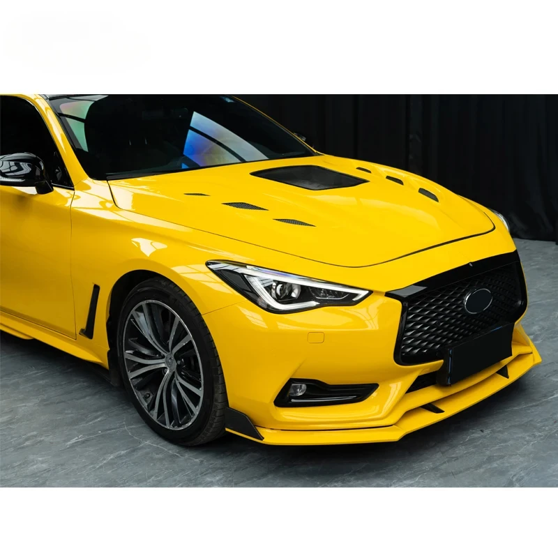 High quality automotive specific carbon fiber front bumper lip edge carbon fiber front lip suitable for 2016+Infiniti Q60