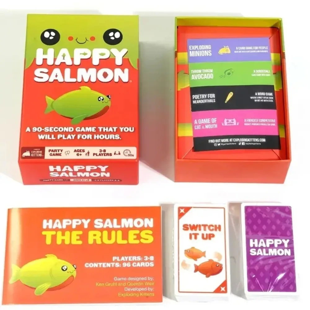 Board Game Happy Salmon Family Reunion Game Cards (English version) image 3