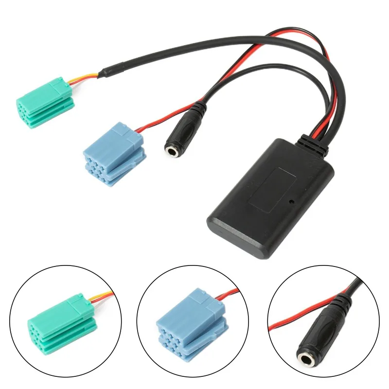 New Car Bluetooth Module AUX Adapter with MIC Handsfree Audio MP3 Music Adapter AUX Audio Cable for Renault Update List Radio