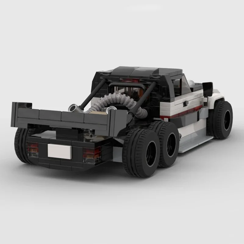 Modificação F550 6x6 super caminhão velocidade tijolos blocos de corrida de carros esportivos cultura de rua off road captador de exibição exclusivo