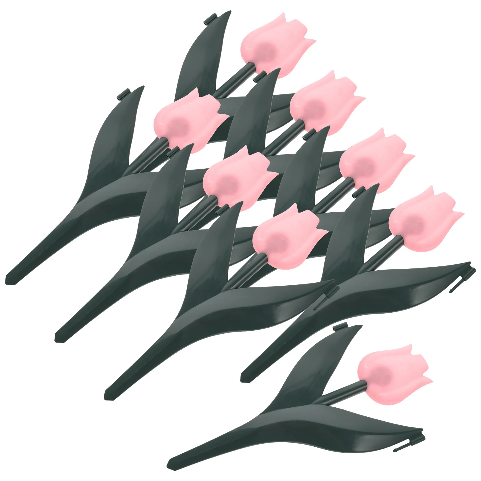 

8pcs Artificial Tulips Privacy Screen Fence Garden Flower Decorations Lawn Sign Plastic Stakes Outdoor Adornment